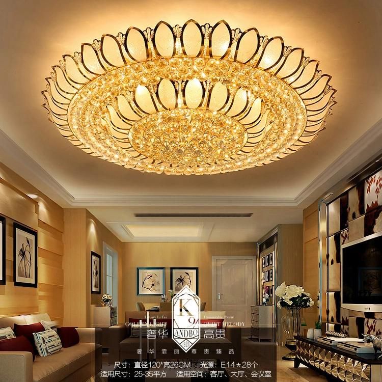 Lotus Flower Unique Crystal Ceiling Light for Sitting Room Bedroom Decorative (WH-CA-14)