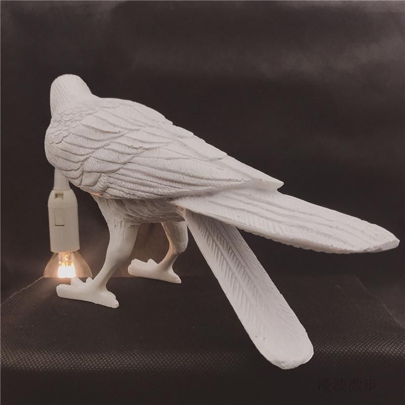 Bird Lamp Creative Bedroom Animal Heading Bird Resin