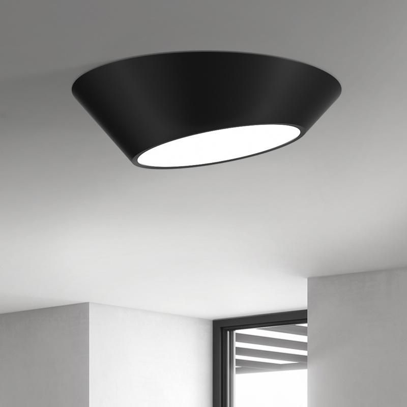 Modern Bedroom Ceiling Lamp Round Black and White LED Ceiling Light