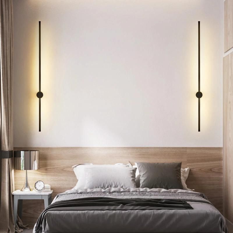 Long LED Wall Lamp Bedroom Bedside Lamp Simple Nordic Living Room Lighting