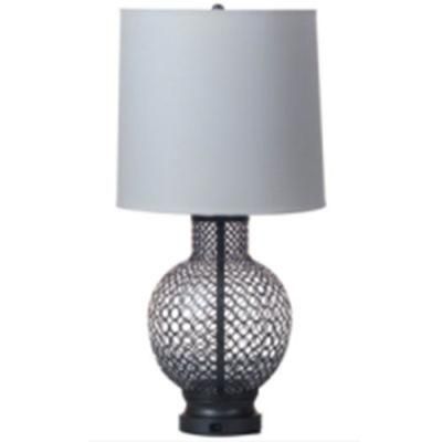 Black Painted Finish and Glass Lamp Body Table Lamp.