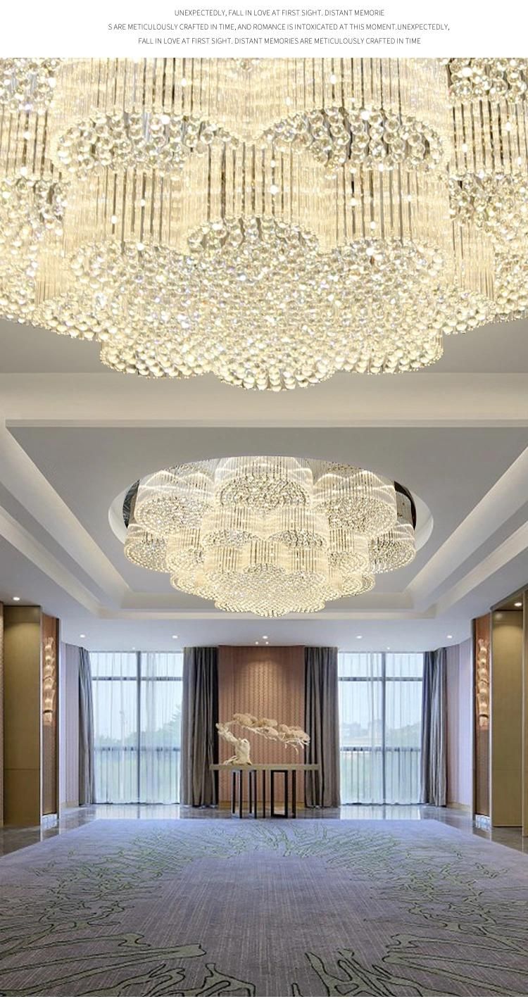 Modern Style Decoration Hotel Lobby Weeding Custom Project Luxury LED Chandelier Light