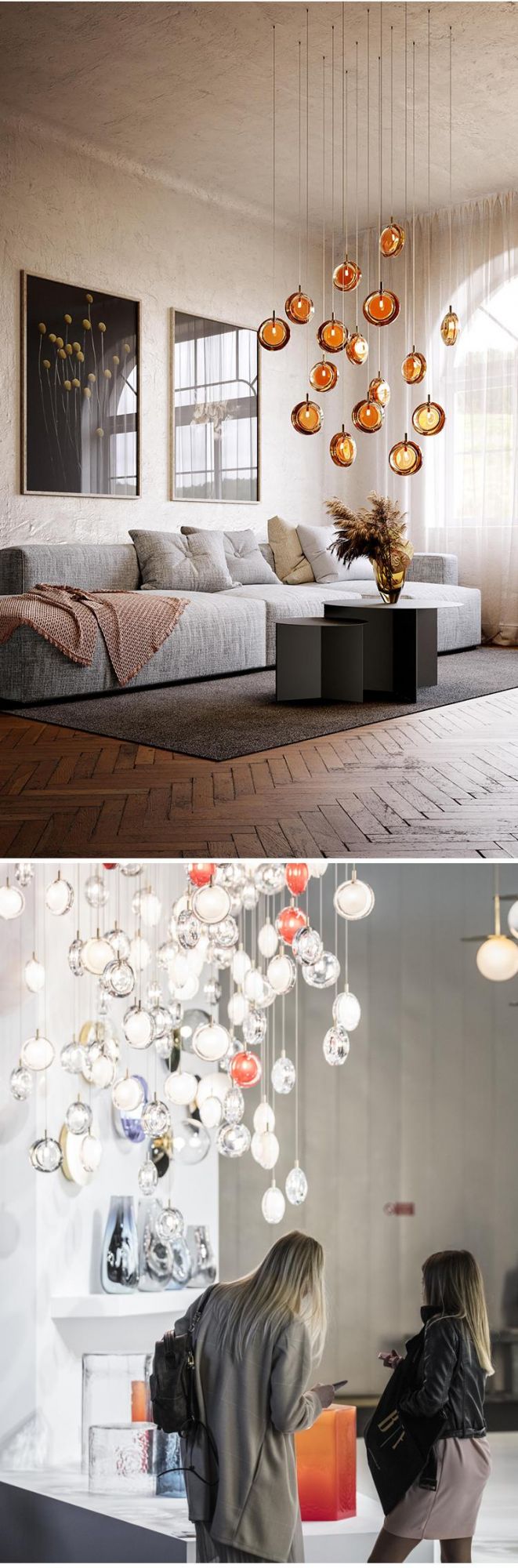 Multiple Color Glass Lamp Decorative Hotel Commercial Banquet Hall Custom Chandelier