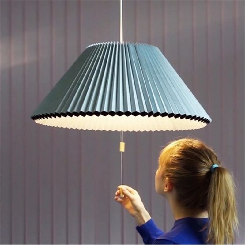 Net Red Umbrella Chandelier Personality Creative Restaurant Living Room Bedroom Art Telescopic Deformation Pleated Lamp