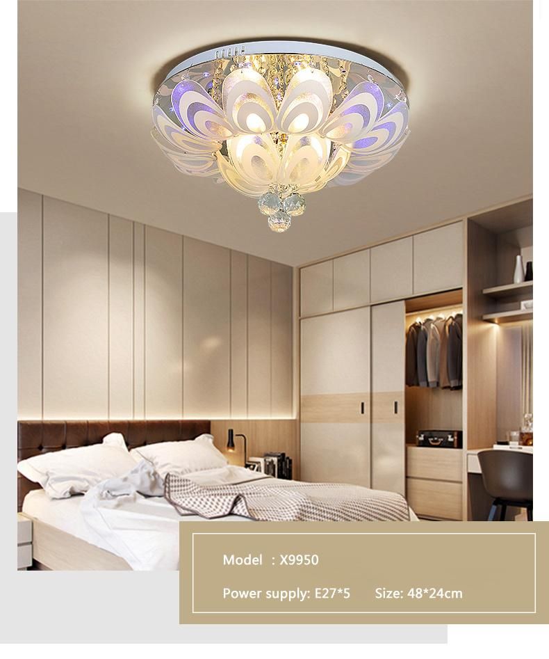 Guangzhou Modern Home Lighting Lamp Ceiling Decoration for Bedroom Acrylic LED E27 Ceiling Light