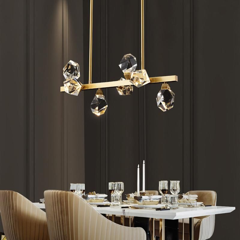 Concise Style Crystal Chandelier Hotel Lobby Exhibition Hall Pendant Lamp