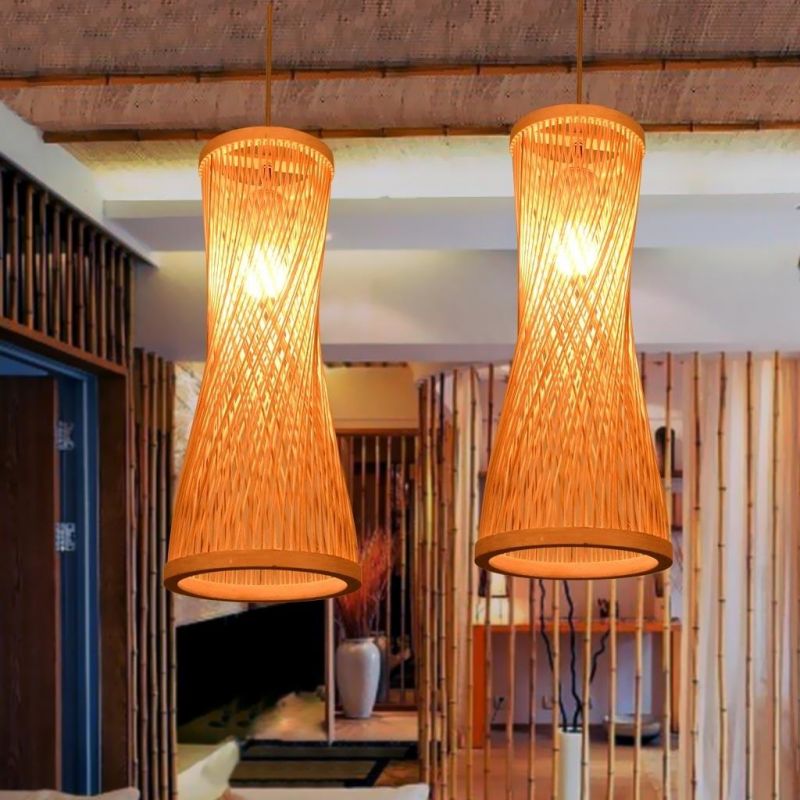 Modern Jute Pendant Lights for Living Room Bedroom Restaurant Lighting Fixtures (WH-WP-16)
