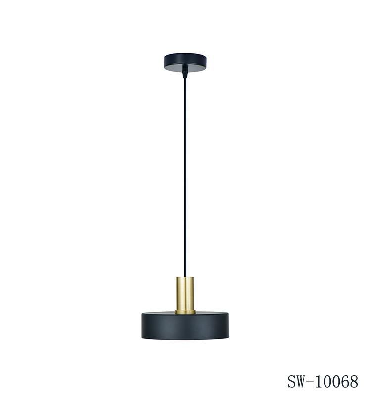 Nordic Industrial Wrought Iron Black LED Hanging Lamp Home Decor Indoor Lighting Modern Minimalist Pendant Light