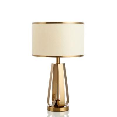 Decorative Modern Metal Table Desk Light for Hotel Bedside, Living Room in Antique Brush Brass Finished