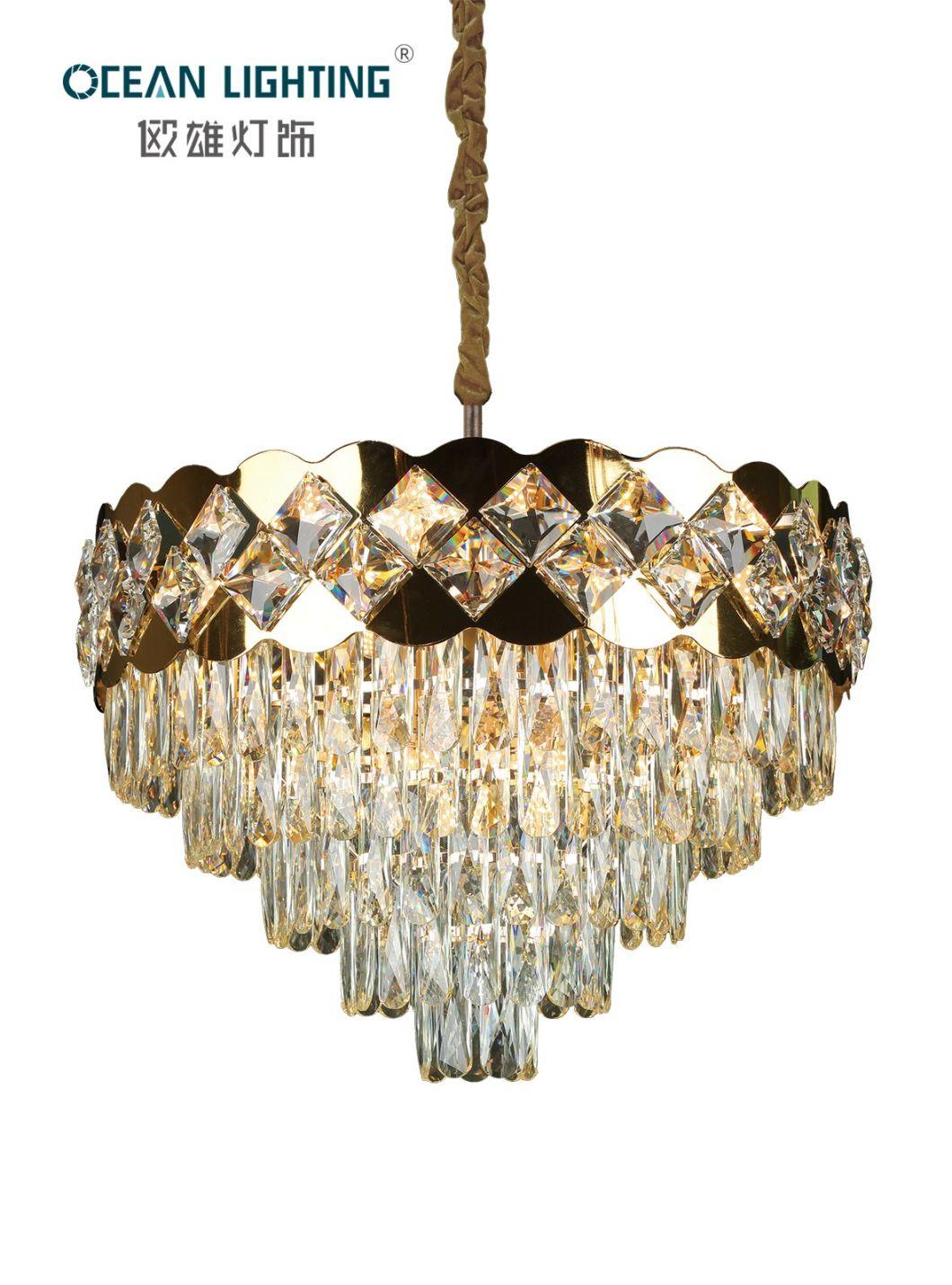 Modern Lighting Circular Iron E14X13 Diamon K9 Crystal Chandelier Luxury