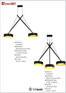 Aluminum Office Black Pendant Lamp / Hanging Lighting for Dining Room