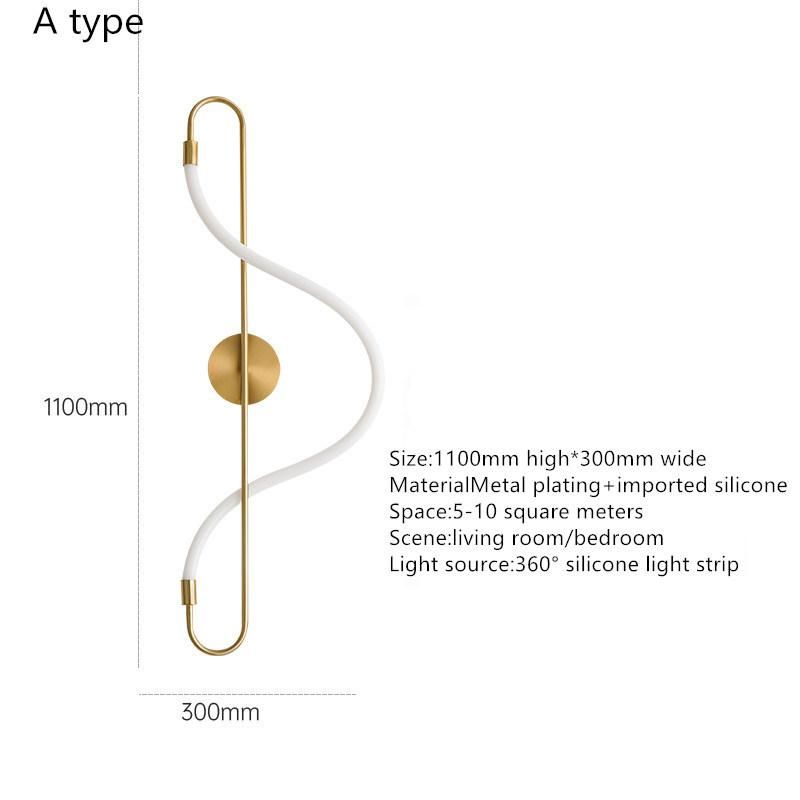 Modern LED Wall Lamp Bedroom Corridor Silicone LED Strip Wall Mount Bedside Wall Lamp (WH-OR-86)