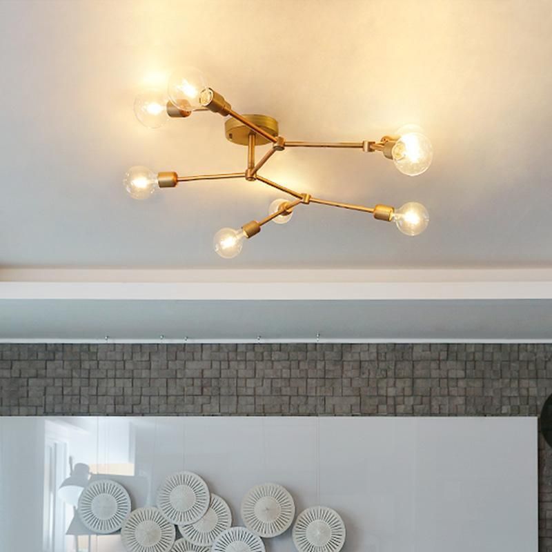 Black Gold Industrial Ceiling Light Fixtures for Indoor Home Ceiling Decoration (WH-LA-17)