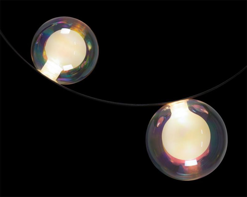 Nordic Simple Postmodern Style Milky White Glass Ball Brass Circle Chandelier for Dining Room