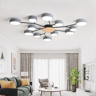 Modern Living Room LED Lamp Nordic Style Bedroom LED Wood Ceiling Flush Mount Light (WH-WA-15)