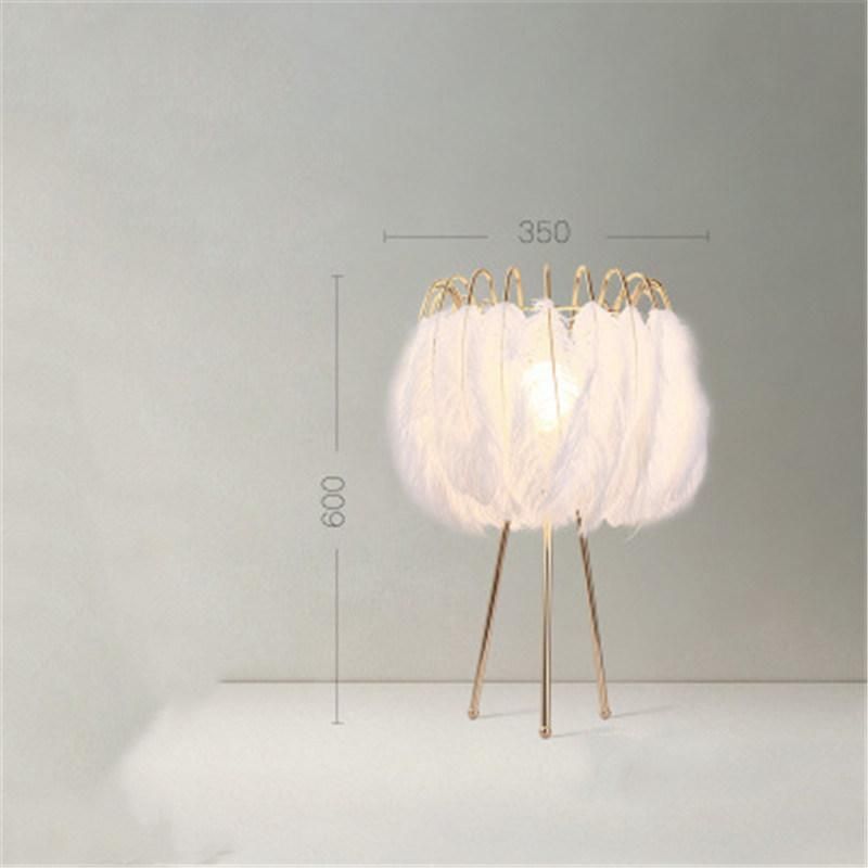 Modern Floor Lamp for Living Room Studio Bedroom Girl Room Feather Lamp (WH-MFL-26)