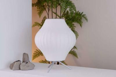 Chinese Factory Supply Lighting Factory Best Home Decor Hotel Villa Gourd Shape Silk Table Lamp Shade