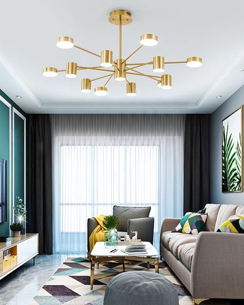 Modern Fashion Black Gold White LED Ceiling Suspended Chandelier Light