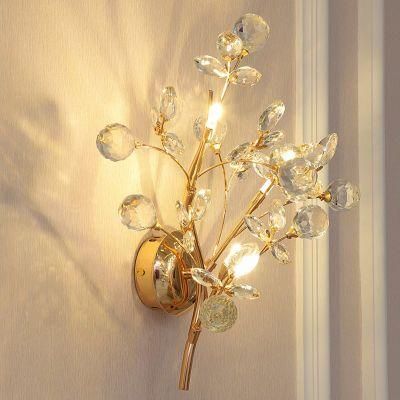 TV Background Wall Living Room Bedroom Bedside Light Crystal Wall Lamp Mirror Headlamp
