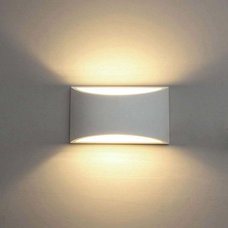 Modern LED Wall Sconce Lighting Fixture Lamps 7W Warm White 2700K up and Down Indoor Plaster Wall Lamps Living Room Bedroom Hallway Home Room Decor