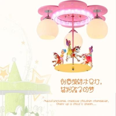 Modern Pink Ceiling Lights Deco Living Room Children Cartoon Princess Chandelier (WH-MA-154)