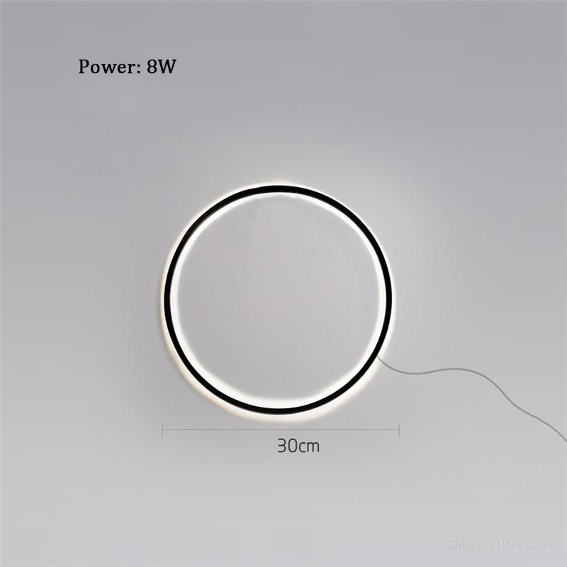 Simple Ring LED Wall Light Living Room Background Wall Decoration Wall Lamp Nordic Bathroom Decor Atmosphere LED Lights Fixtures