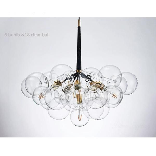 Magic Bean Bubbles Glass Ball Hanging Pendant Lamp for Home Living Decoration