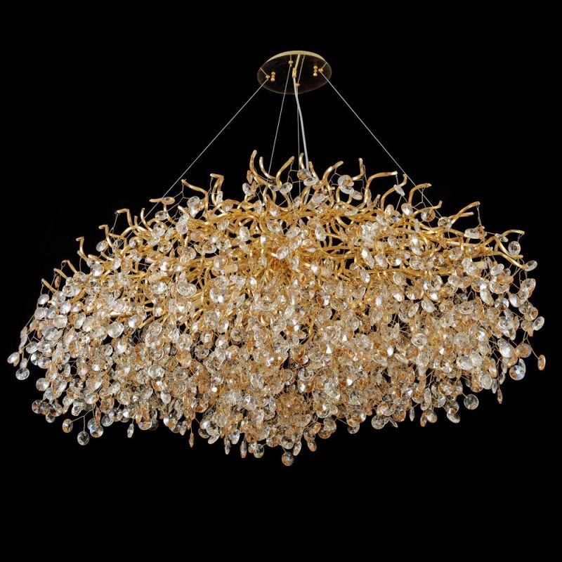2022 Post Modern Simple Creative Dining Room Romantic Gold Luxury Decorative Bedroom Crystal Chandelier