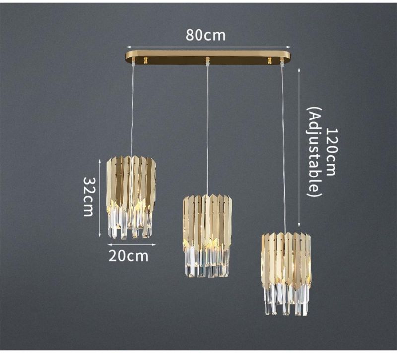 Crystal Modern LED Chandelier for Living Room Kitchen Dining Room Bedroom Bedside Luxury Indoor Lighting