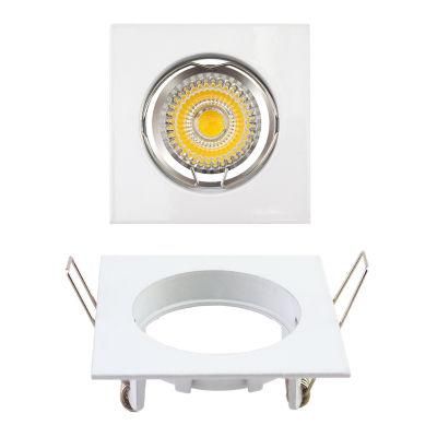 White Square Recessed Ceiling M16 GU10 Lighting Fixture Spot Light Holder (LT1001)