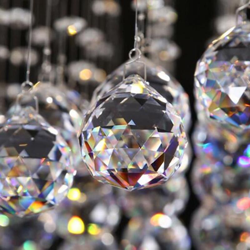 Square Flush Mount Crystal Chandelier for Luxury Living Room Crystal Chandeliers (WH-CA-95)
