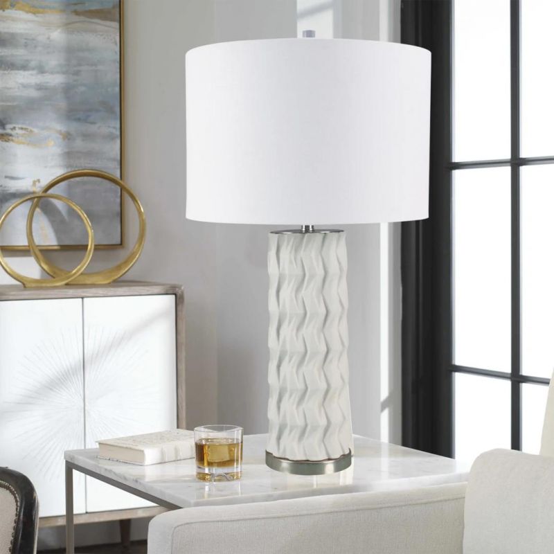 Furntiure Ceramic Desk Lights Table Lamp Fabric Shade Table Lamp Porcelain Lamp