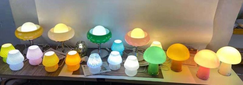 Opal Glass Mushroom Lamp