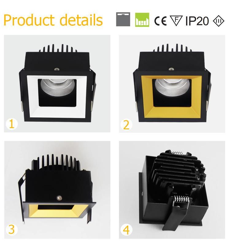 Imade Lighting China LED Downlights Factory LED Downlights Housing LED Spot Light Square and Round Recessed LED Downlight