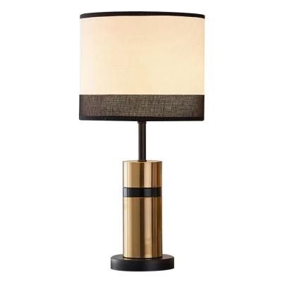 Modern Metal Fabric Lampshade Table Lamp Bedroom Bedside Reading Lights Home Hotel Office Decorative Lamparas