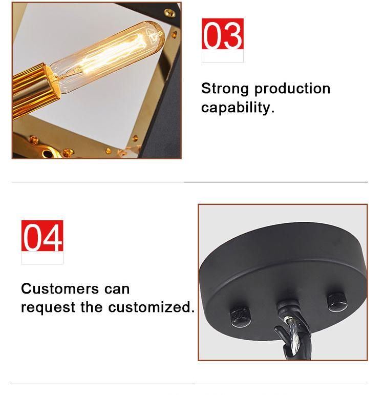 Double Color Iron Chandelier Lamp for Office Decoration Pendant Light