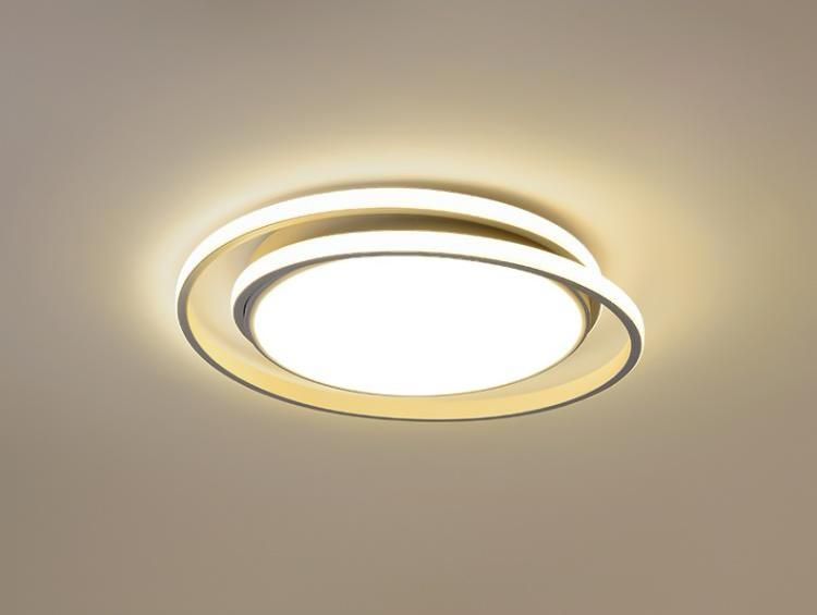 Modern Decorative LED Ceiling Lamp Light with Black and White Double Frame, Good for Living Room, Bedroom, Corridor