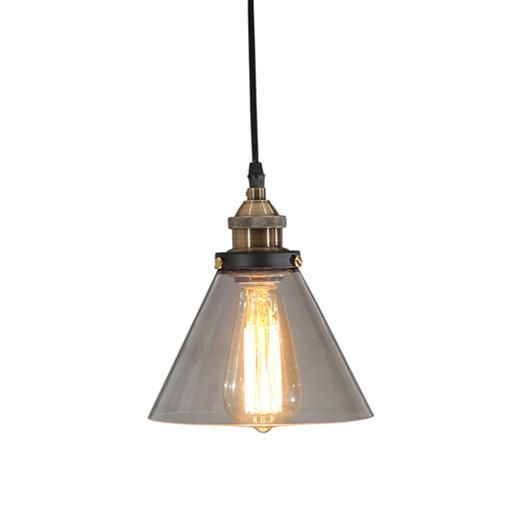 Decorative Vintage Industrial Triangle Glass Edison Bulb Pendant Lamp