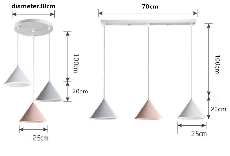 Modern Small Pendant Lamp LED Cone Light Fixture with Aluminum Lampshade for Cafe Bar Restaurant Pendant Lamp (WH-AP-193)