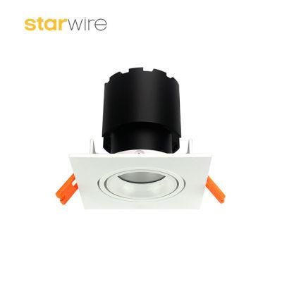 9W Square Recessed Mounted LED Ceiling GU10 LED Ceiling Downlight