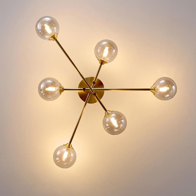 Metal Golden Color Pendant Lamp Chandelier Living Room Lamp Bedroom Lamp