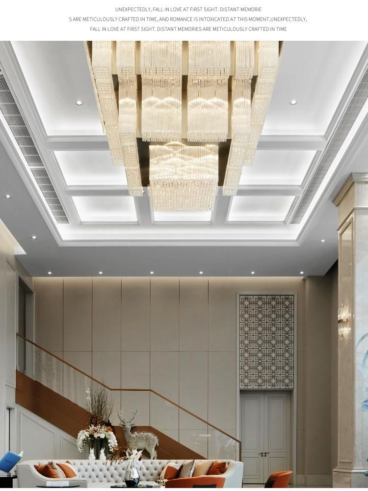 Competitive Price Hotel Lobby Dining Hall Custom Project Luxury Crystal LED Chandelier