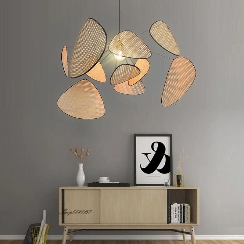 Bamboo Vintage Restaurant Rattan Woven Lamp Dining Room Living Room Are Decor Rattan Pendant Light (WH-WP-22)