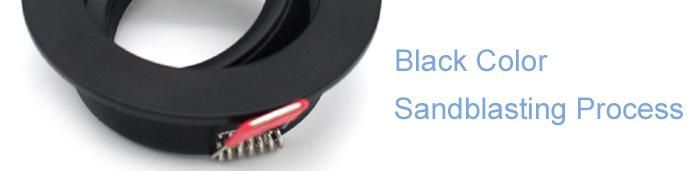 Black MR16 GU10 Round Tilt LED Lighting Recessed Spot Light Frame (LT2208)