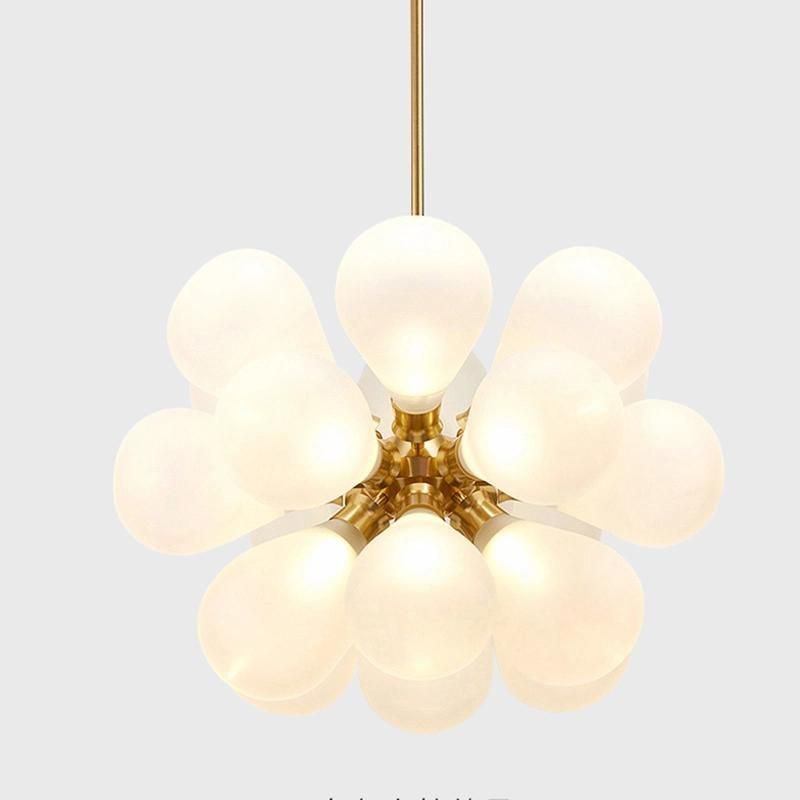 Bulb Creative Crystal Chandelier restaurant Bedroom Dining Room Pendant Lamp