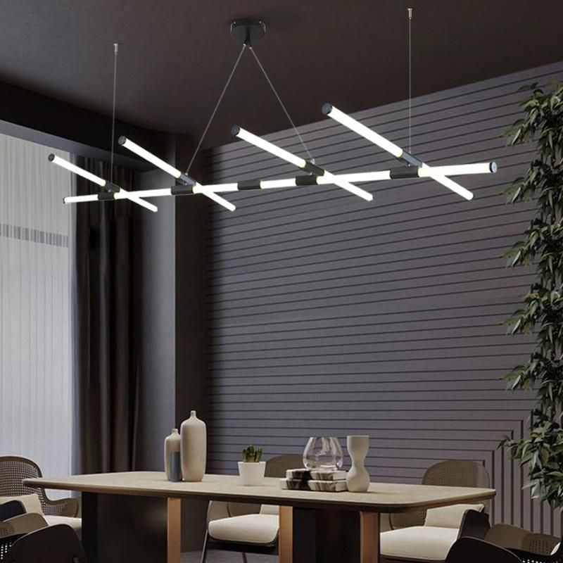 Modern Creative Lamp Tube Style Hotel Lobby Restaurant Chandelier Lamp