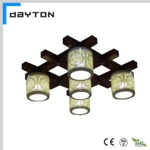 Exquisite Ceramic Pendant Light with Solid Wooden Base (DT-CL-001)