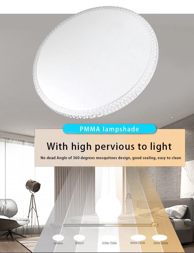 Round Fixture Flower Flat LED Ceiling Lamp