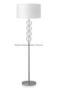 Metal Rin Floor Lamp with Brush Nickel Finish