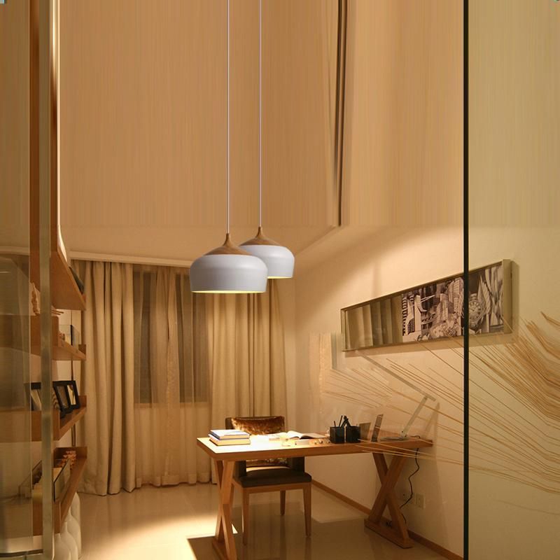 Round White Vintage Pendant Lamp Restaurant Bedroom Dining Room Lamp